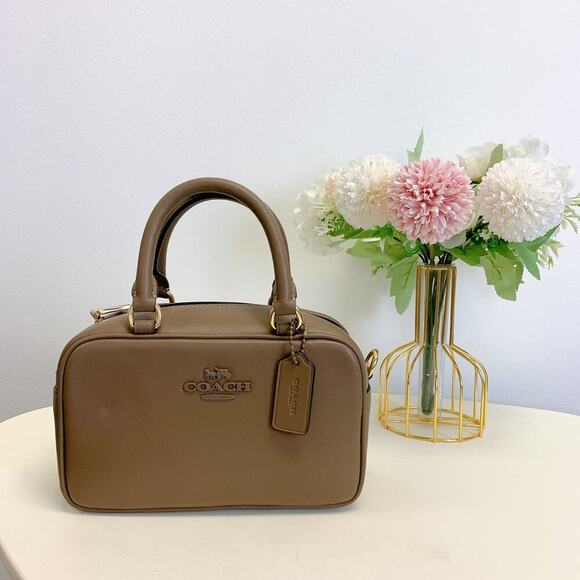 Coach CT776 Satchel Crossbody Bag in Im/Dark Stone - Picture 1 of 9